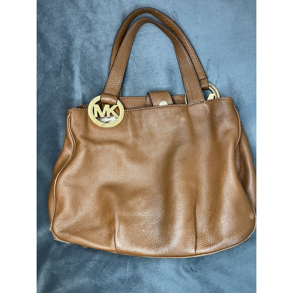 Michael Kors Fulton Large Leather East West Tote Bag luggage color - Picture 5 of 16